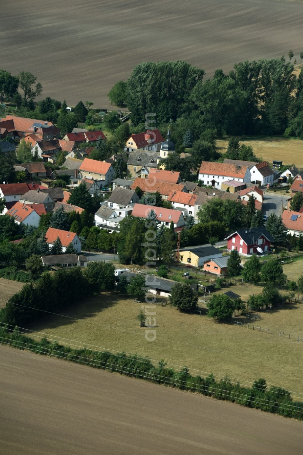 Aerial photograph Eßleben-Teutleben - View of the village of Essleben in the community of Essleben-Teutleben in the state of Thuringia