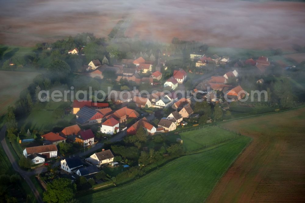 Etzelsrode from the bird's eye view: Village view in Etzelsrode in the state Thuringia, Germany