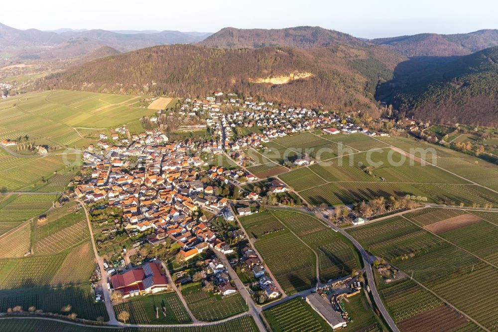 Aerial photograph Frankweiler - Village view in Frankweiler in the state Rhineland-Palatinate, Germany