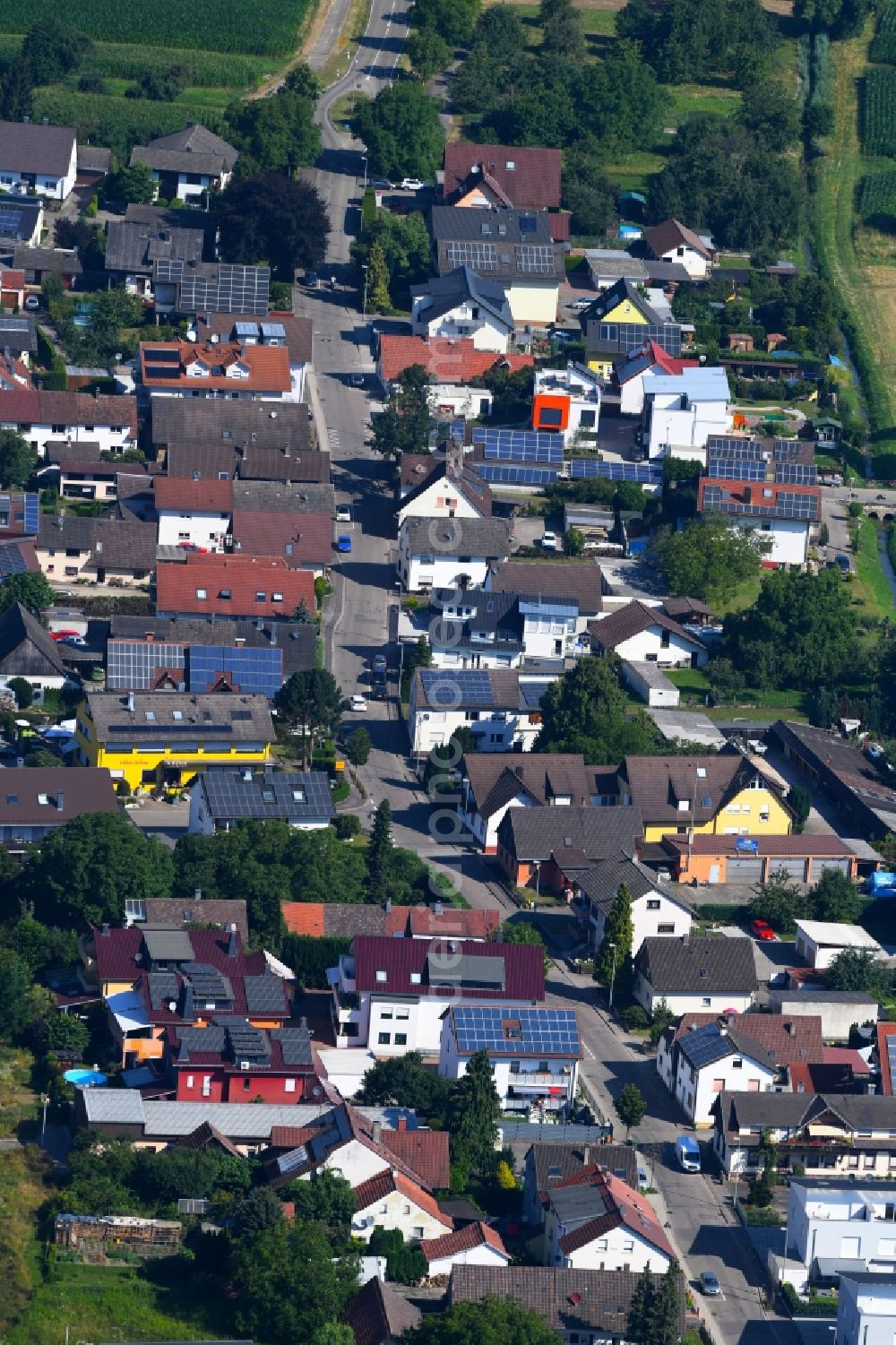 Förch from above - Village view in Foerch in the state Baden-Wurttemberg, Germany