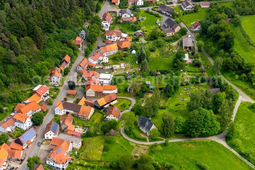 Aerial image Frebershausen - Village view in Frebershausen in the state Hesse, Germany