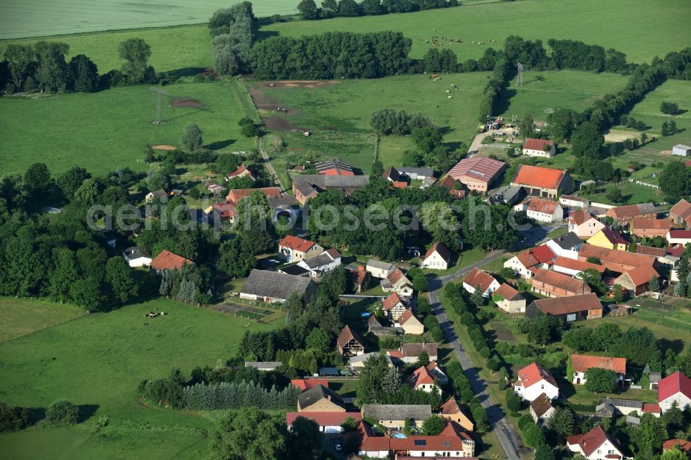 Friesack from the bird's eye view: Village view of Friesack in the state Brandenburg