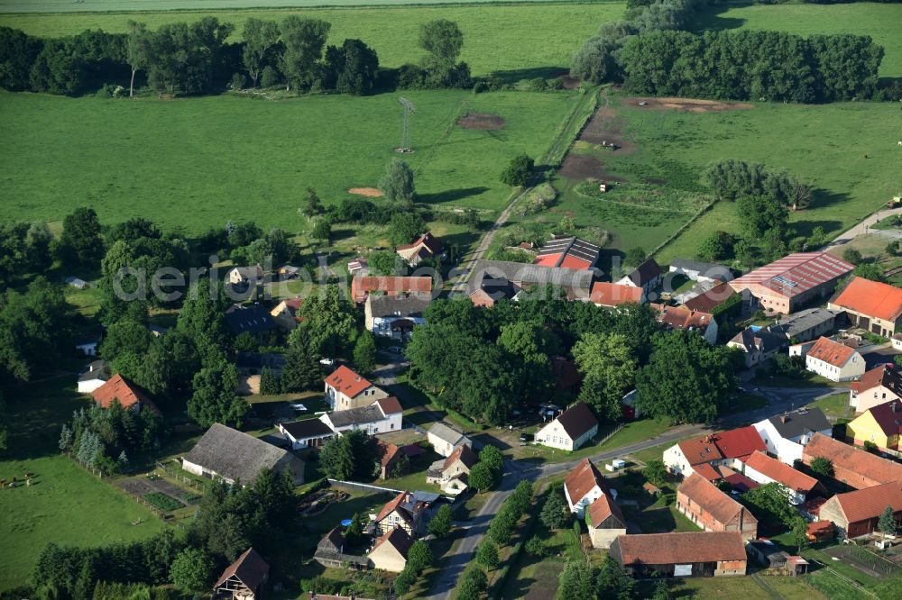 Friesack from above - Village view of Friesack in the state Brandenburg