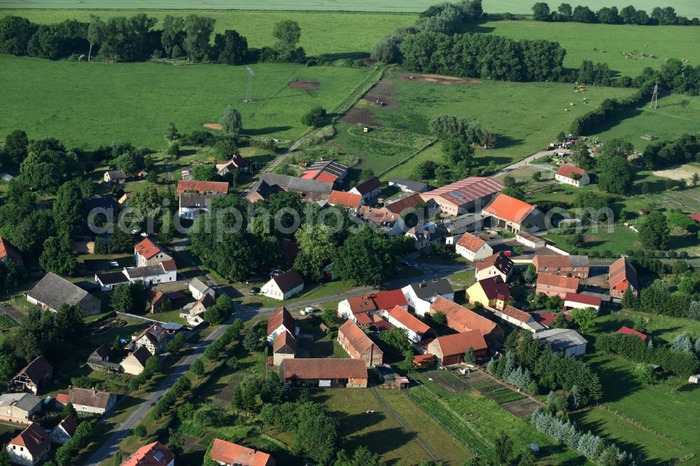 Friesack from the bird's eye view: Village view of Friesack in the state Brandenburg