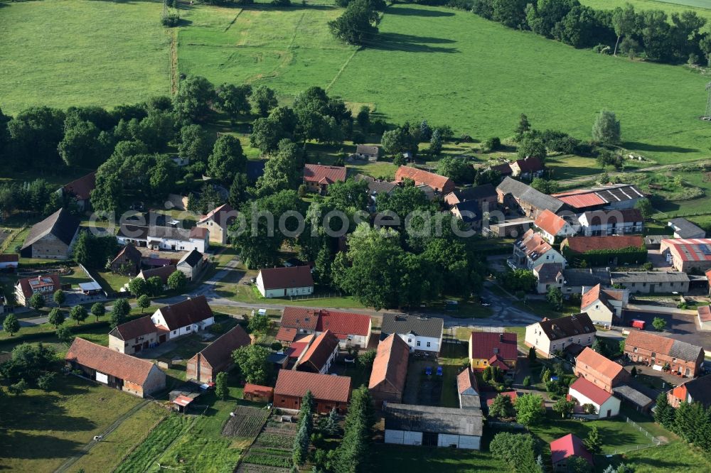 Aerial image Friesack - Village view of Friesack in the state Brandenburg