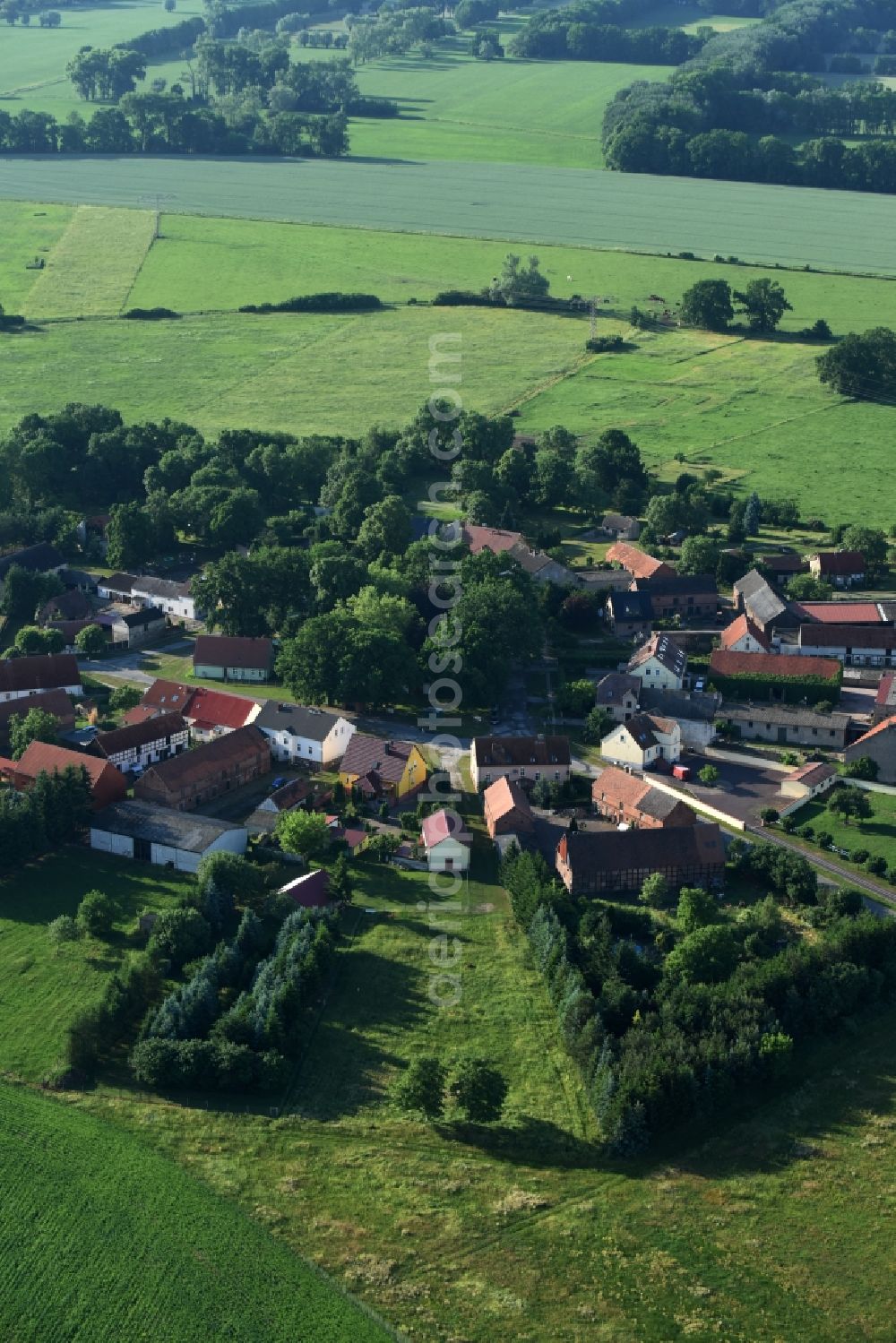 Friesack from the bird's eye view: Village view of Friesack in the state Brandenburg