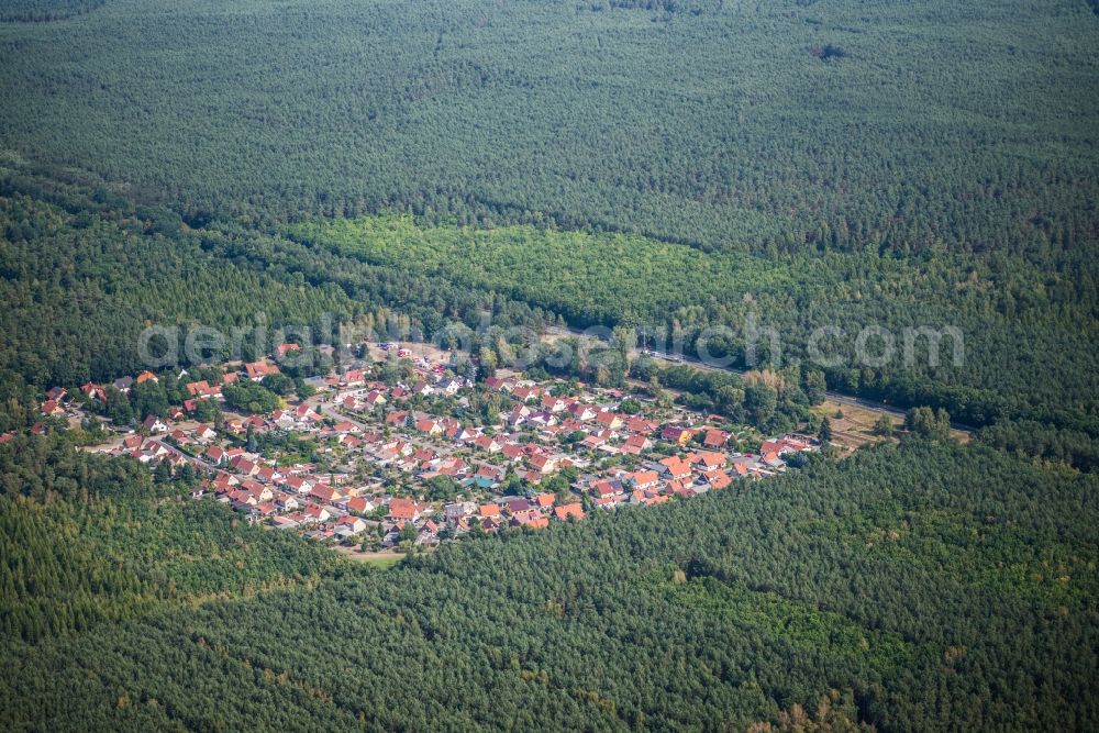 Treuenbrietzen from the bird's eye view: Village view in Frohnsdorf in the state Brandenburg, Germany