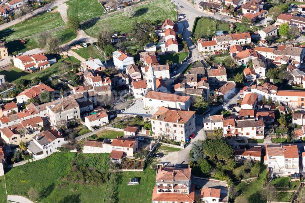 Aerial image Funtana - Village view in Funtana in Istarska zupanija, Croatia