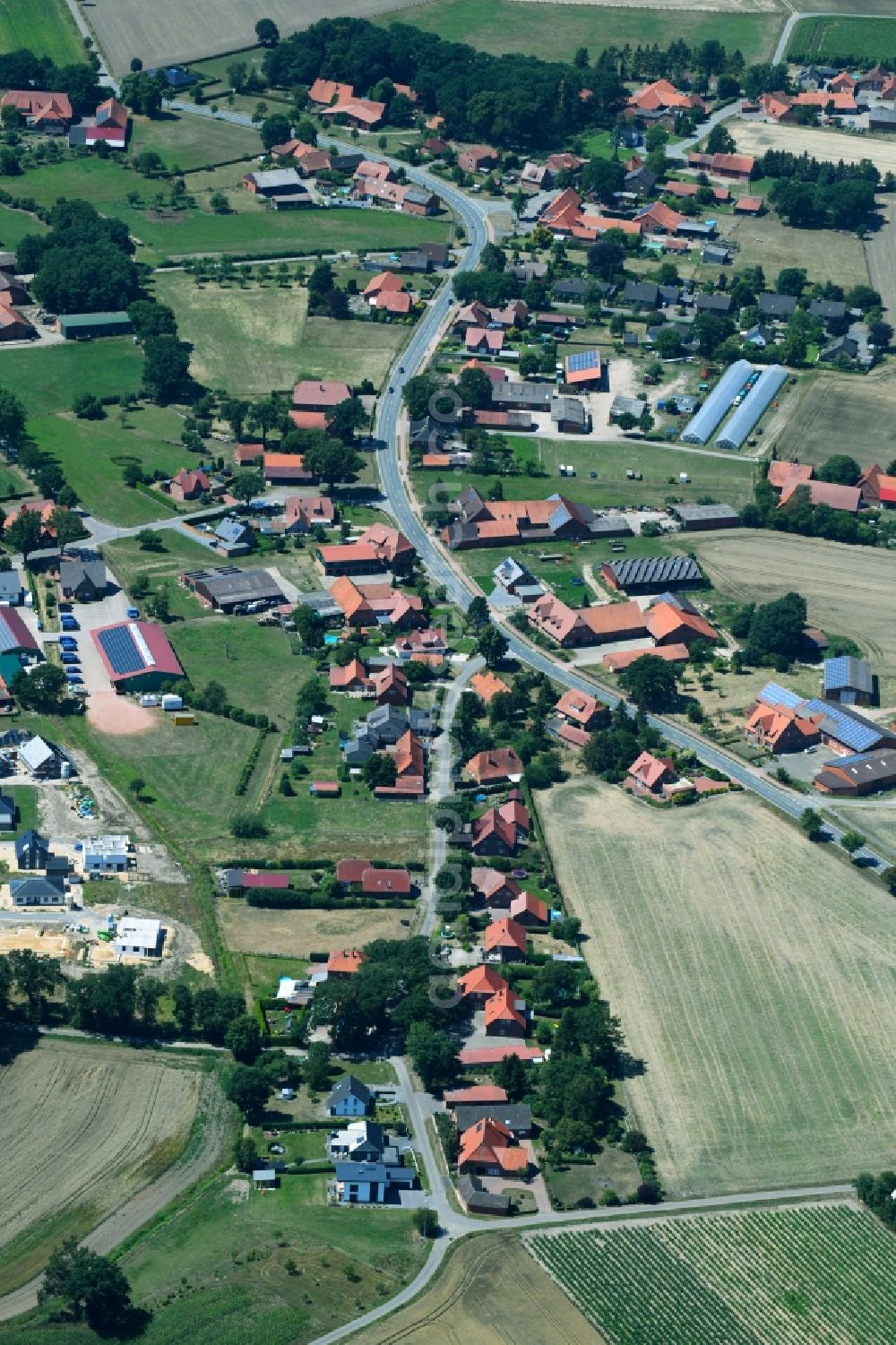 Aerial photograph Gadesbünden - Village view in Gadesbuenden in the state Lower Saxony, Germany