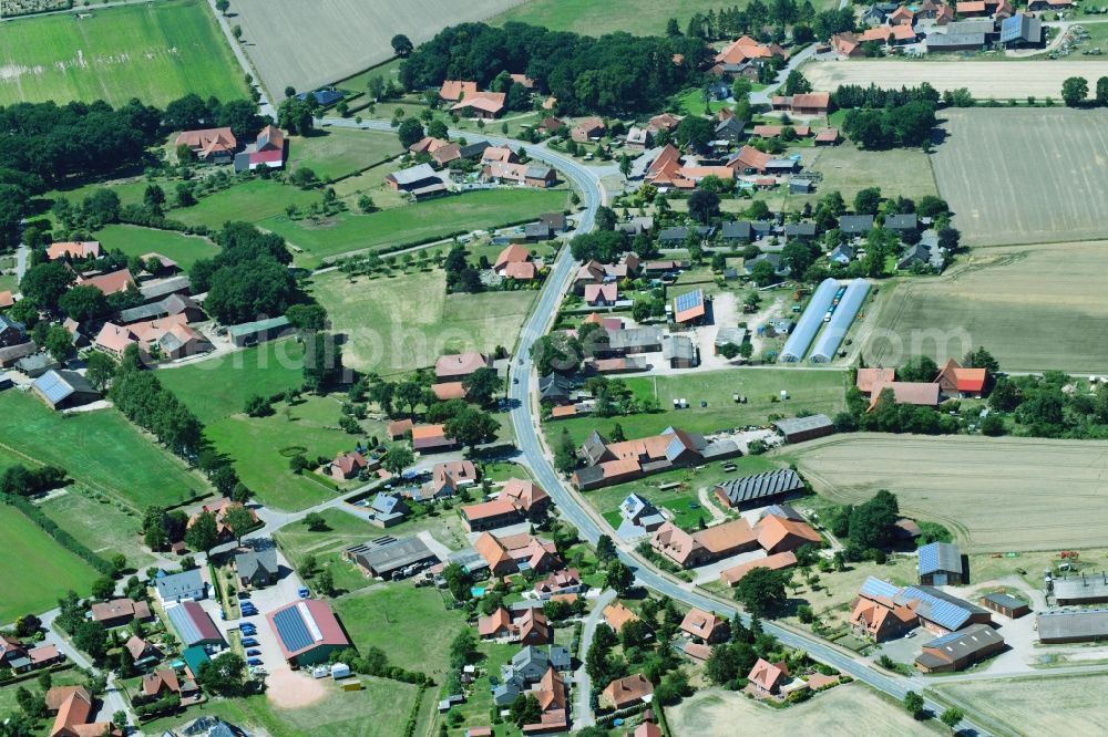 Aerial image Gadesbünden - Village view in Gadesbuenden in the state Lower Saxony, Germany