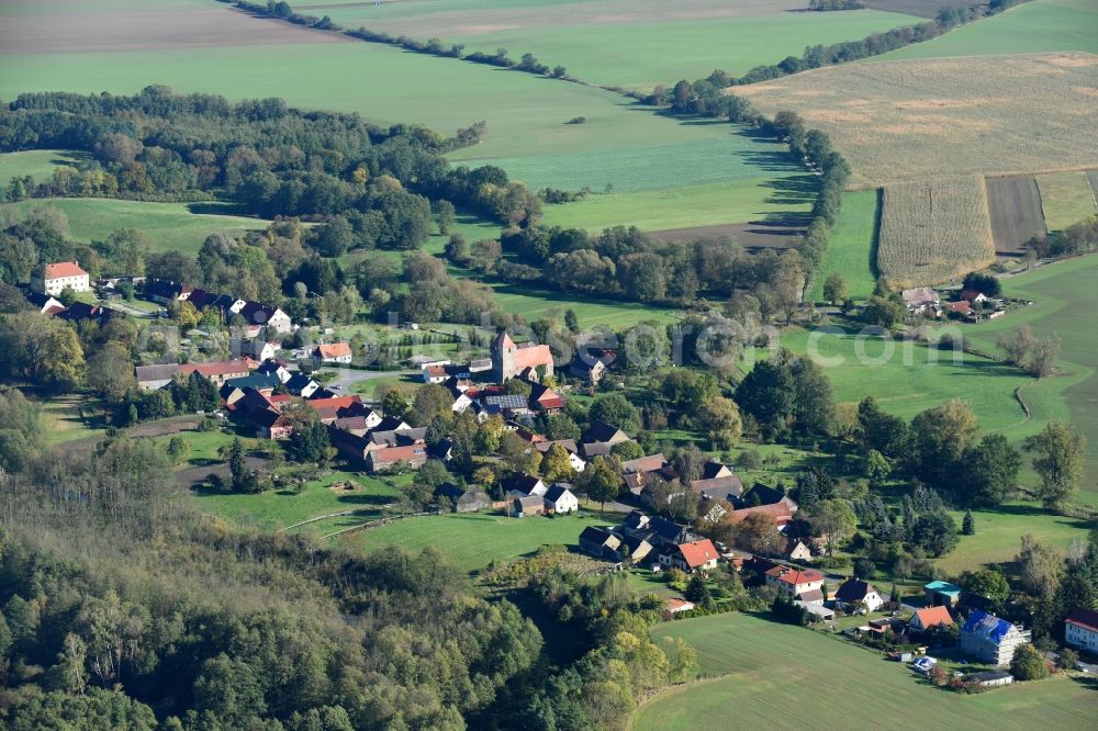 Aerial image Garzau-Garzin - Village view in Garzau-Garzin in the state Brandenburg, Germany