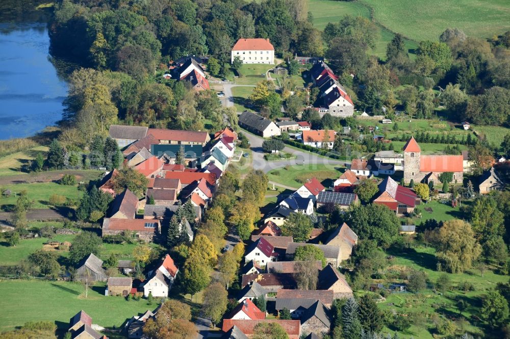 Aerial image Garzau-Garzin - Village view in Garzau-Garzin in the state Brandenburg, Germany