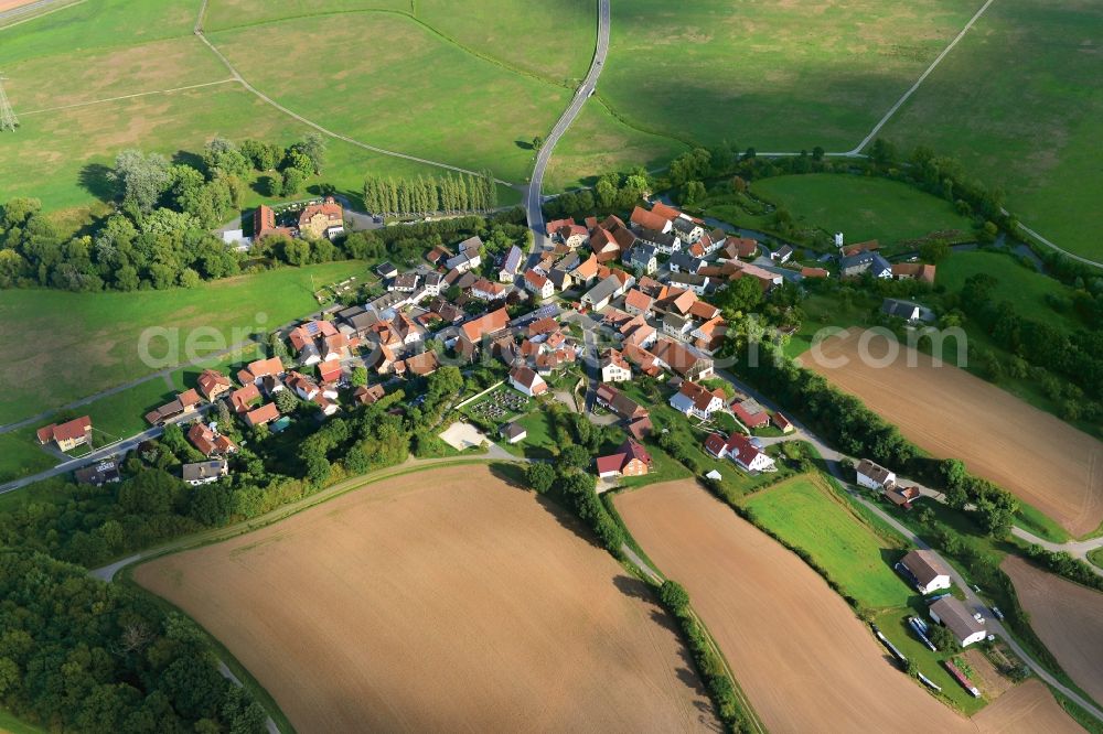 Aerial image Gleusdorf - Village view of Gleusdorf in the state Bavaria