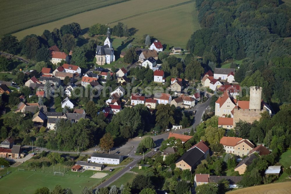 Aerial image Gnandstein - Village view of Gnandstein in the state Saxony