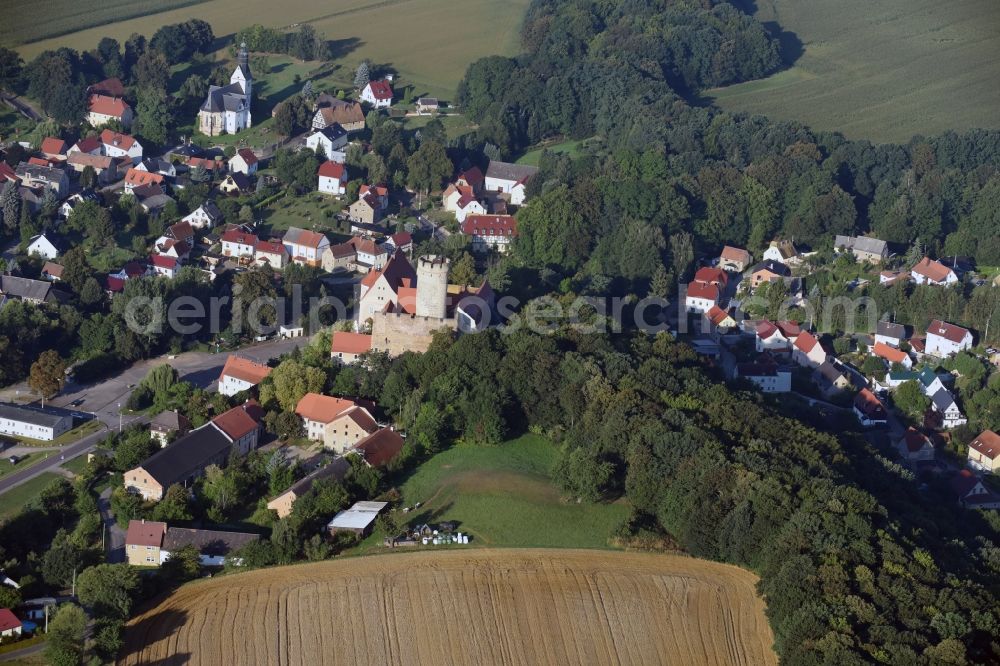 Gnandstein from above - Village view of Gnandstein in the state Saxony