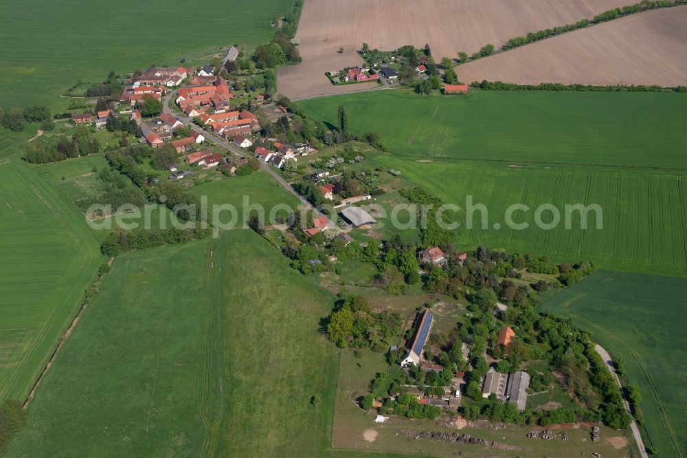 Aerial image Gollwitz - Village view in Gollwitz in the state Brandenburg, Germany