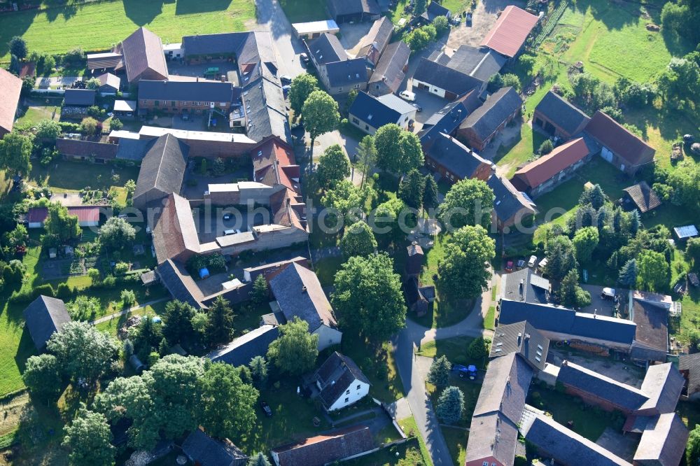 Aerial photograph Golßen - Village view in Golssen in the state Brandenburg, Germany