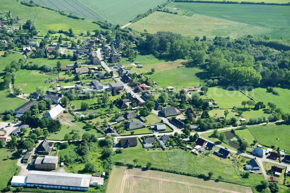 Aerial image Gostorf - Village view in Gostorf in the state Mecklenburg - Western Pomerania, Germany