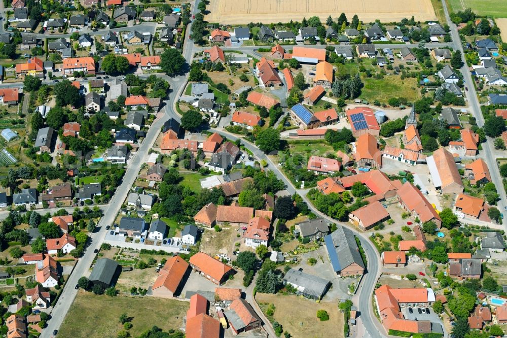 Grassel from the bird's eye view: Village view in Grassel in the state Lower Saxony, Germany