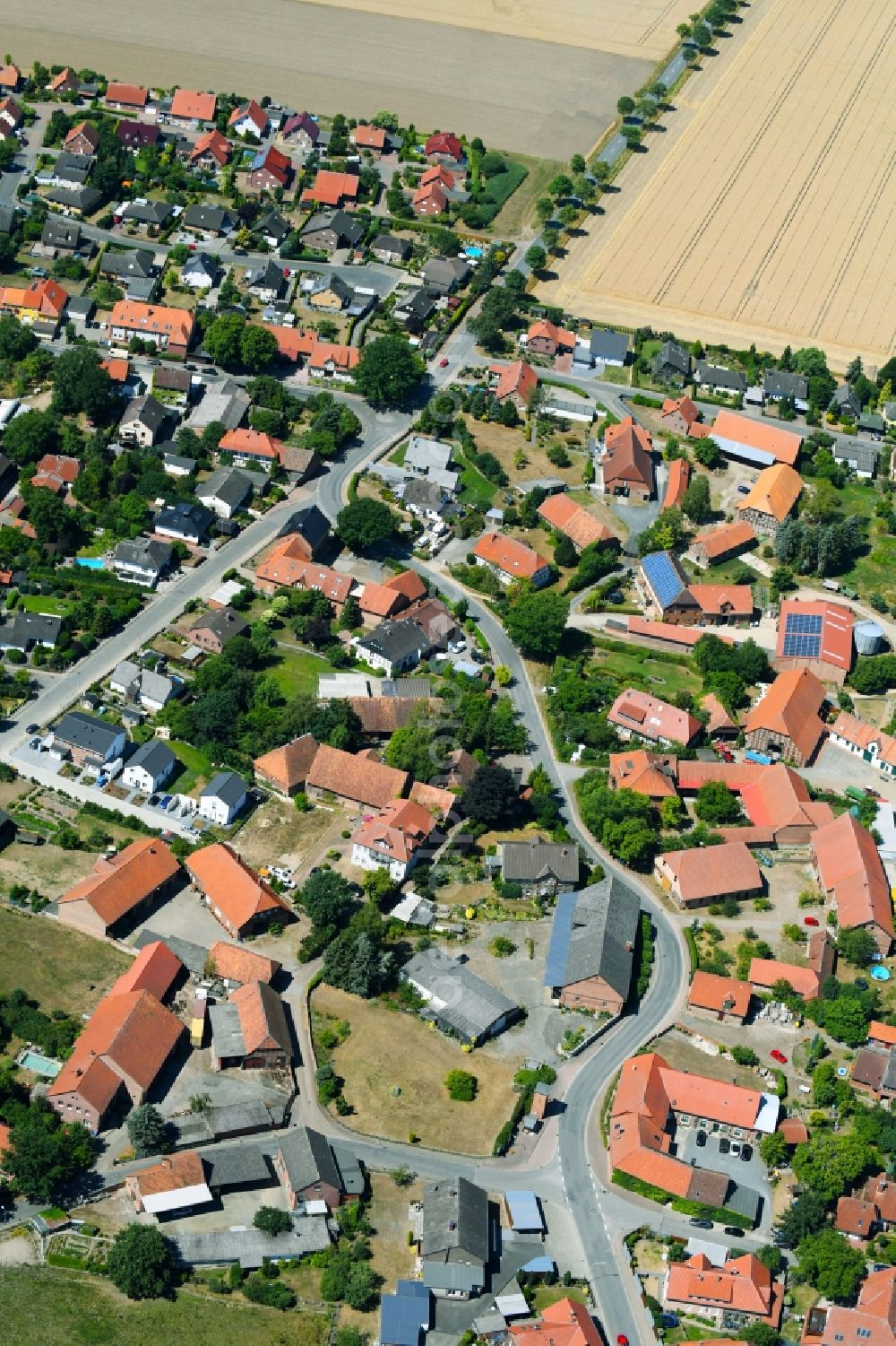 Aerial image Grassel - Village view in Grassel in the state Lower Saxony, Germany