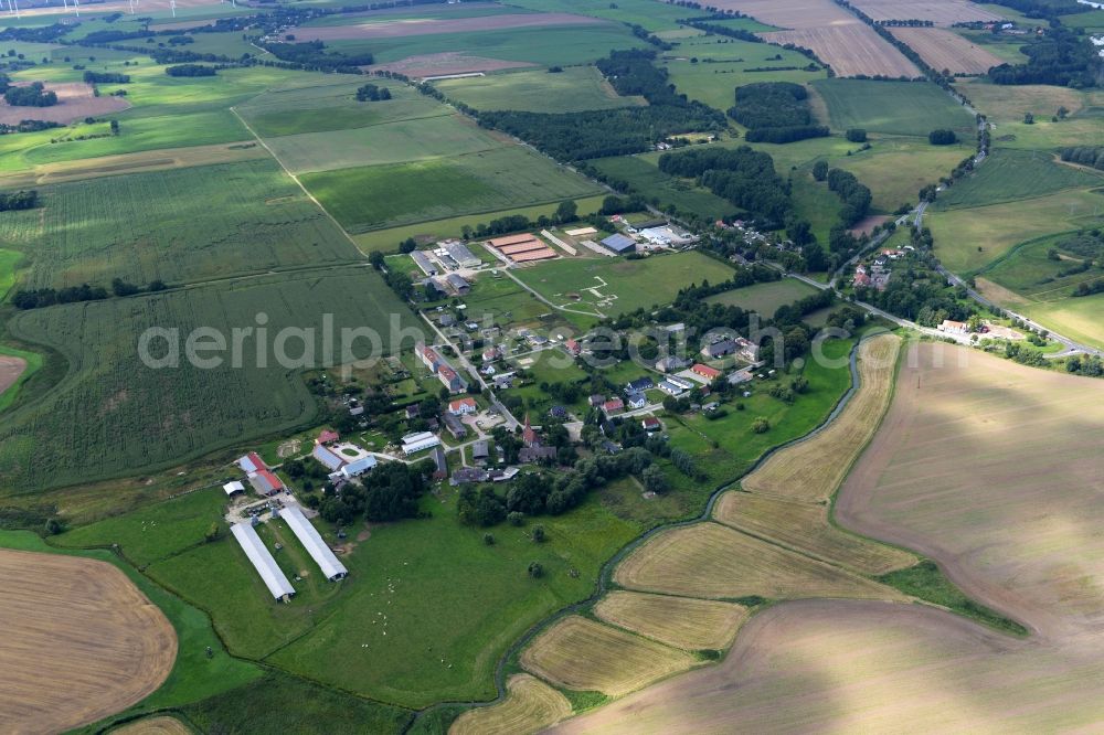 Aerial photograph Postlow - Village view of Goerke in Postlow in the state Mecklenburg - Western Pomerania