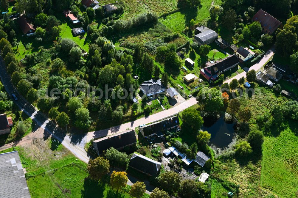 Groß Daberkow from the bird's eye view: Village view on street Zum Pastorhaus in Gross Daberkow in the state Mecklenburg - Western Pomerania, Germany