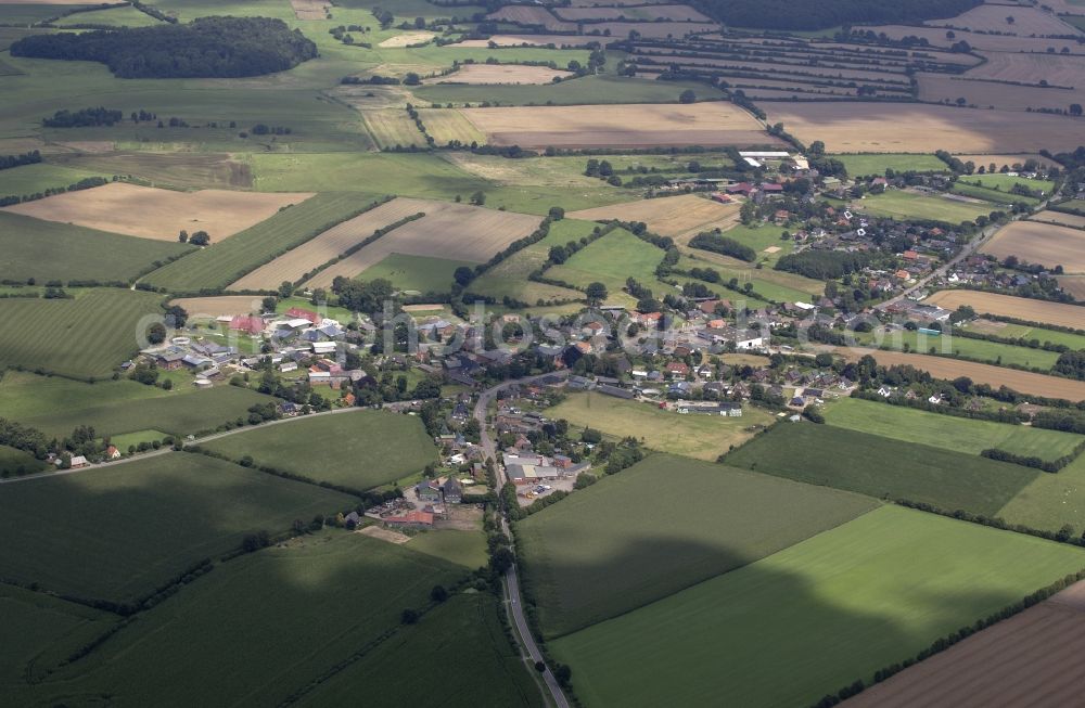 Großharrie from the bird's eye view: Village view of Grossharrie in the state Schleswig-Holstein