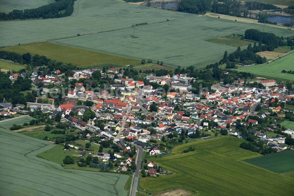 Bördeland from above - Village view of Grossmuehlingen district of the municipality Boerdeland in the state Saxony-Anhalt