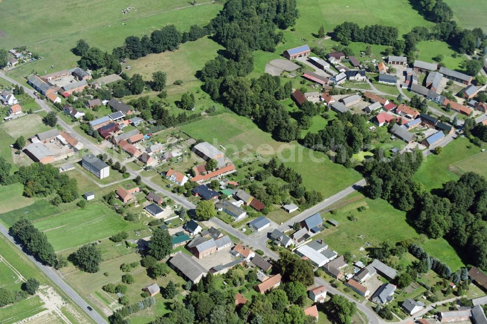 Groß Pankow (Prignitz) from above - View of the village of Gulow-Steinberg in the state of Brandenburg