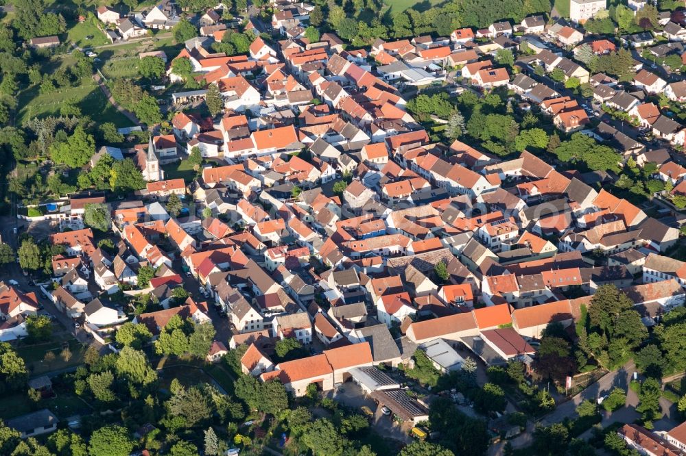 Aerial photograph Gundheim - Village view in Gundheim in the state Rhineland-Palatinate, Germany