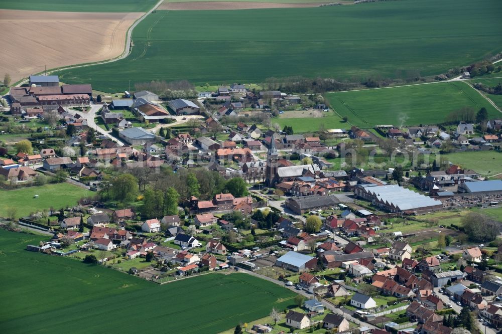 Aerial image Le Hamel - Village view of Le Hamel in Nord-Pas-de-Calais Picardy, France