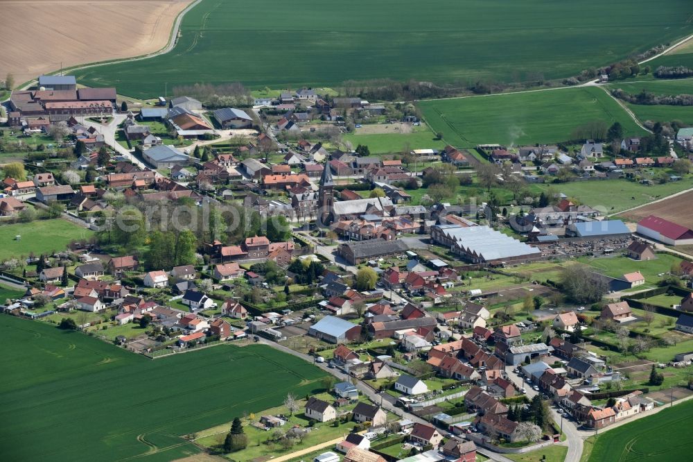 Aerial photograph Le Hamel - Village view of Le Hamel in Nord-Pas-de-Calais Picardy, France