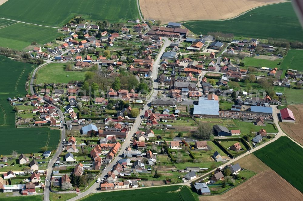 Aerial image Le Hamel - Village view of Le Hamel in Nord-Pas-de-Calais Picardy, France