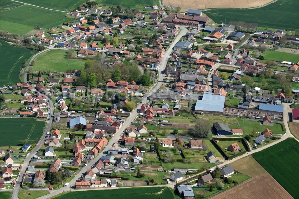 Aerial photograph Le Hamel - Village view of Le Hamel in Nord-Pas-de-Calais Picardy, France