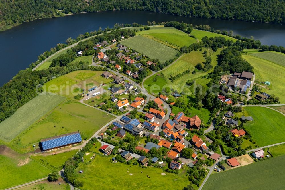 Aerial photograph Harbshausen - Village view in Harbshausen in the state Hesse, Germany