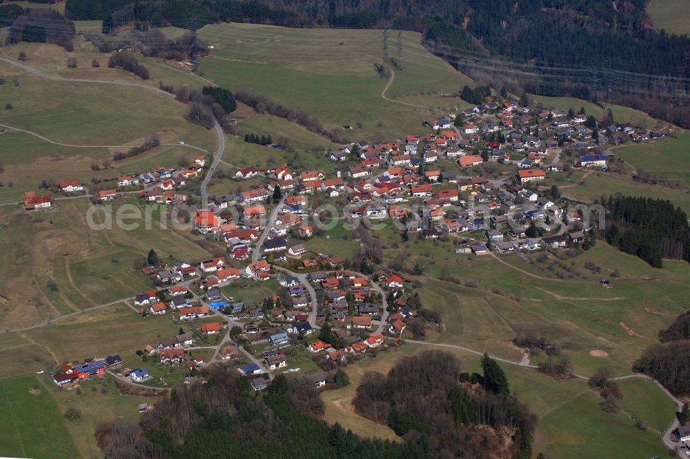 Harpolingen from the bird's eye view: Village view in Harpolingen in the state Baden-Wuerttemberg, Germany