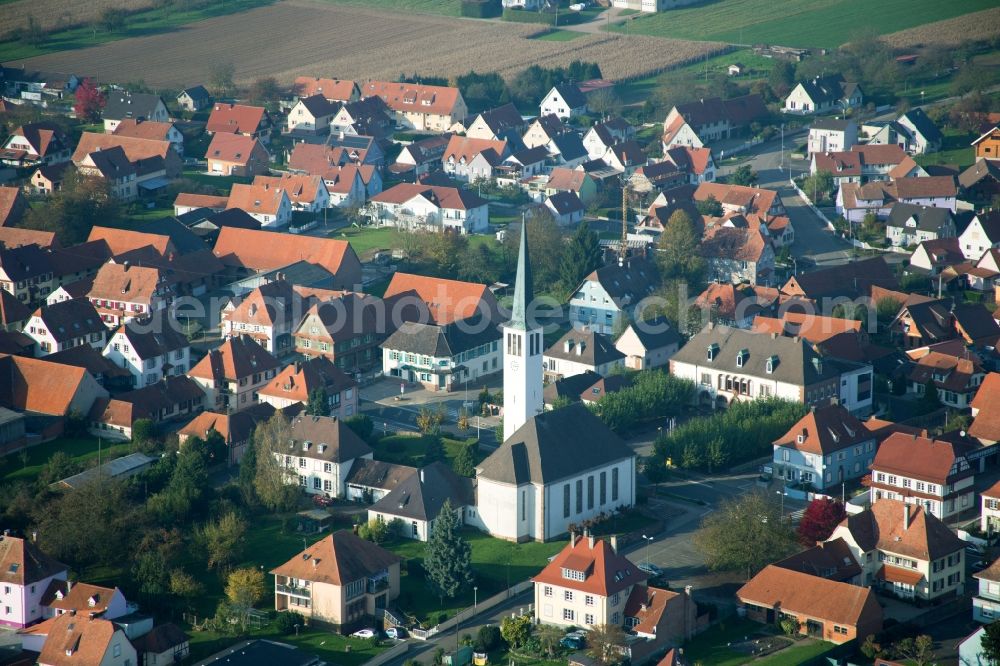 Hatten from above - Village view in Hatten in Grand Est, France