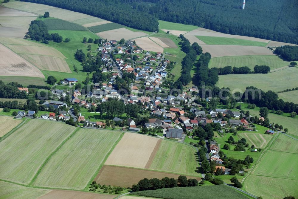 Hattendorf from above - Village view in Hattendorf in the state Hesse, Germany