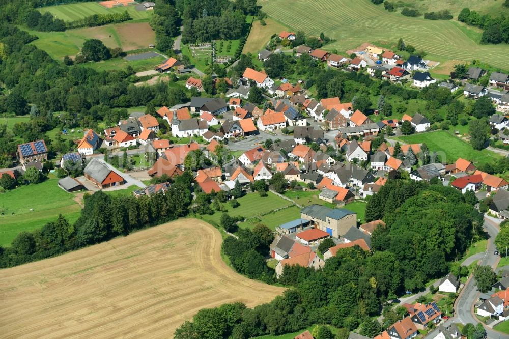 Aerial photograph Helmighausen - Village view in Helmighausen in the state Hesse, Germany