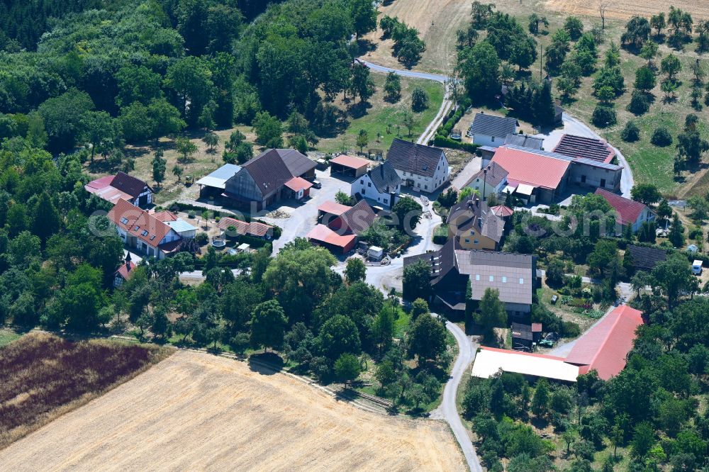 Heßlingshof from the bird's eye view: Village view in Hesslingshof in the state Baden-Wuerttemberg, Germany