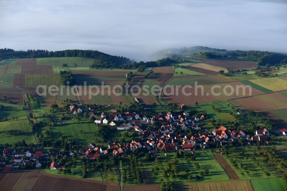 Hitzerode from above - Village view in Hitzerode in the state Hesse, Germany