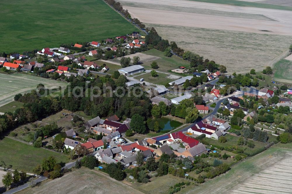 Hohenalsdorf from the bird's eye view: Village view in Hohenalsdorf in the state Brandenburg, Germany