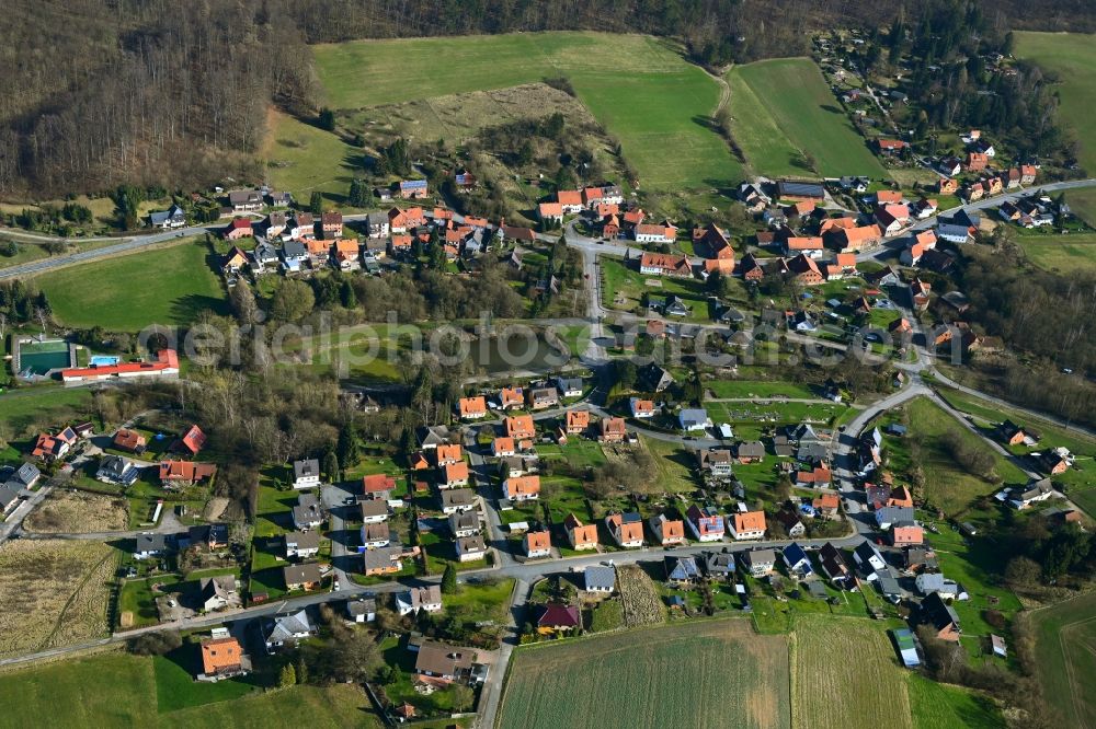 Hohenbüchen from above - Village view in Hohenbuechen in the state Lower Saxony, Germany