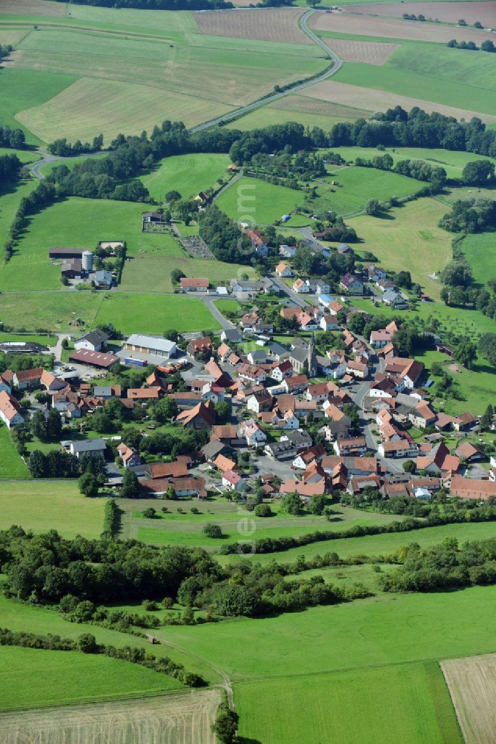 Aerial image Hohenzell - Village view in Hohenzell in the state Hesse, Germany