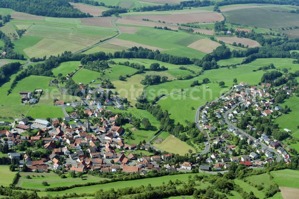 Aerial photograph Hohenzell - Village view in Hohenzell in the state Hesse, Germany