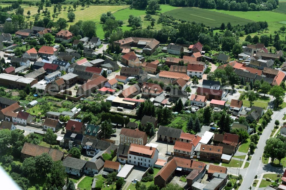 Hordorf from above - Village view of Hordorf in the state Saxony-Anhalt