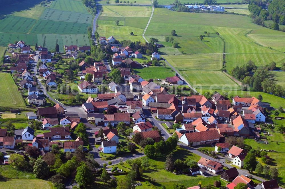 Aerial image Hutzdorf - Village view in Hutzdorf in the state Hesse, Germany