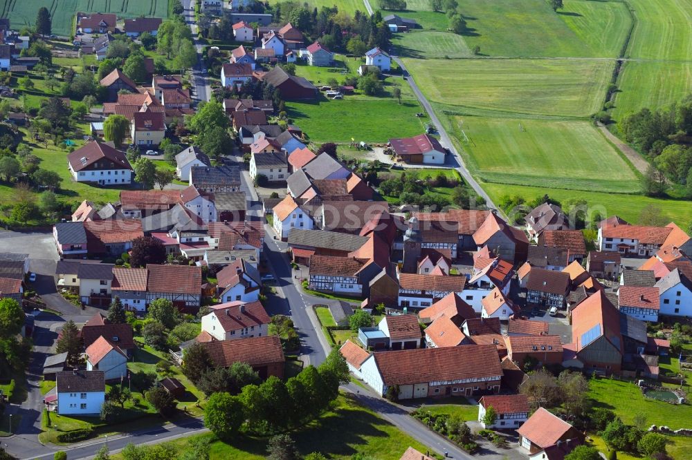 Aerial photograph Hutzdorf - Village view in Hutzdorf in the state Hesse, Germany