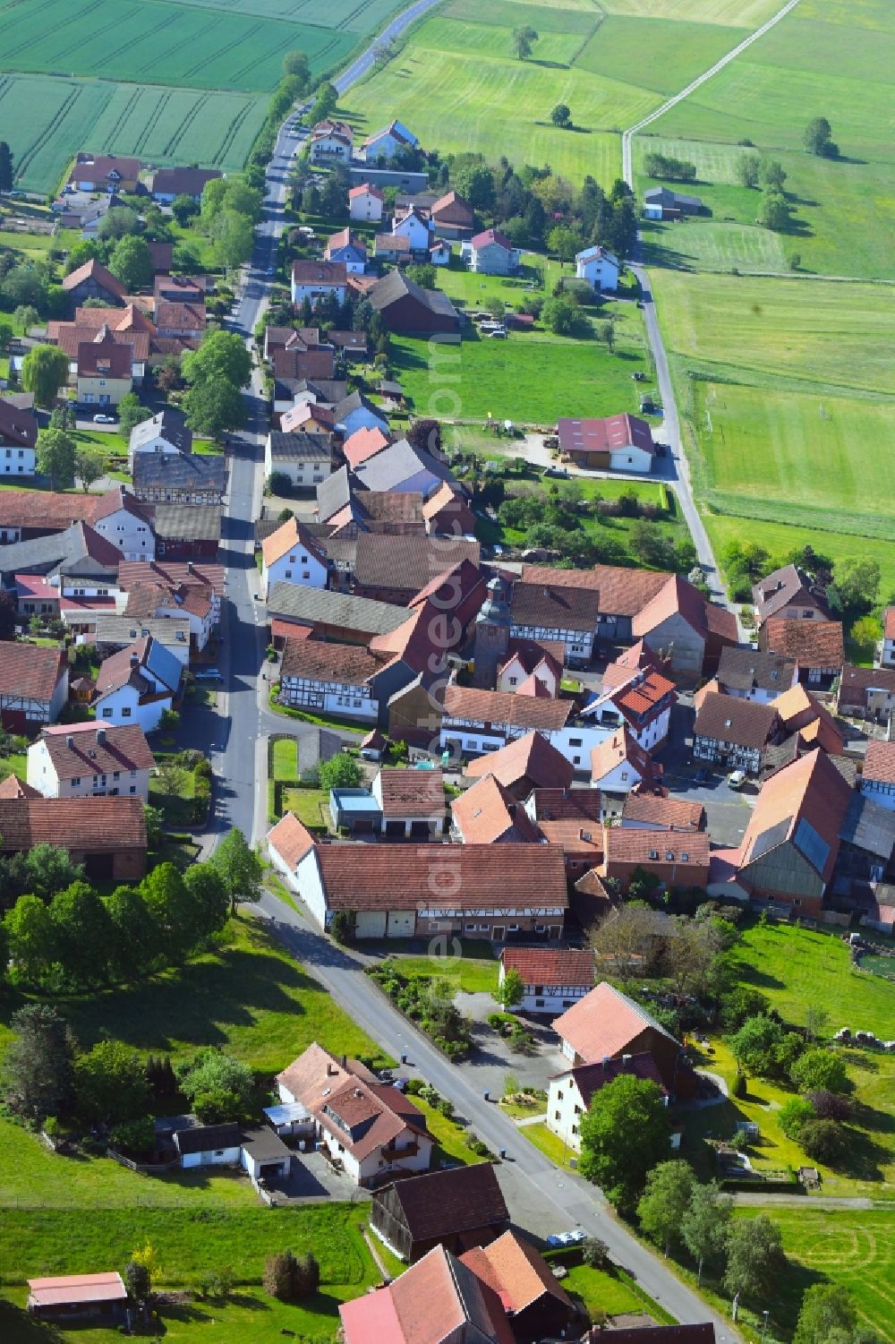 Hutzdorf from above - Village view in Hutzdorf in the state Hesse, Germany