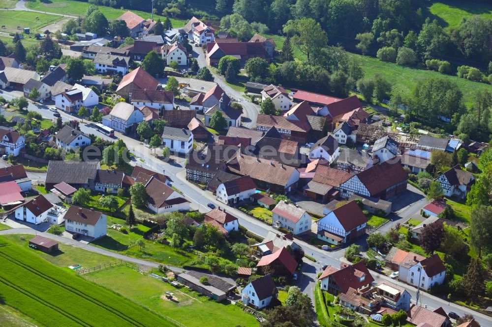 Aerial image Hutzdorf - Village view in Hutzdorf in the state Hesse, Germany